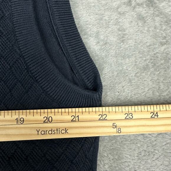 Lyle & Scott Sweater Vest Lot Mens L Blue Navy Excellent Cotton V-Neck Knit - Picture 12 of 15